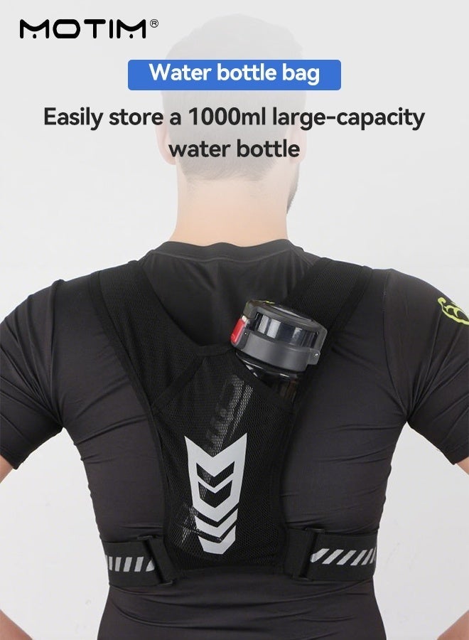 Motim Running Vest Chest Phone Holder, 2 Functional Pockets, Waterproof Sports Vest Bag Running Mobile Bag Backpack, Vest Reflective Strip Chest Bag,  Safety at Night for Men & Women - Image 4